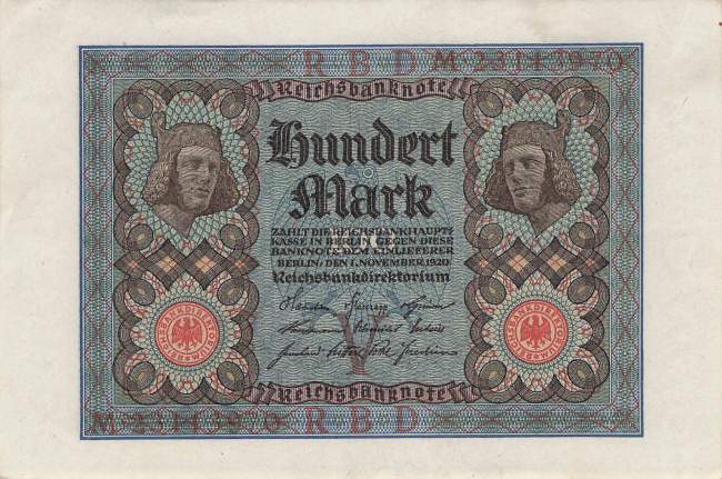 100 Mark 1920 ro.67b VM